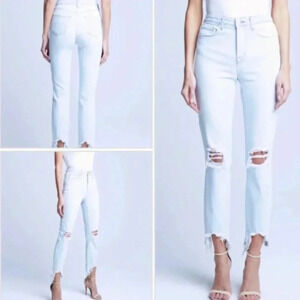 L'Agence High Line Skinny High Rise Fade Out Light Wash Jeans Size 27
